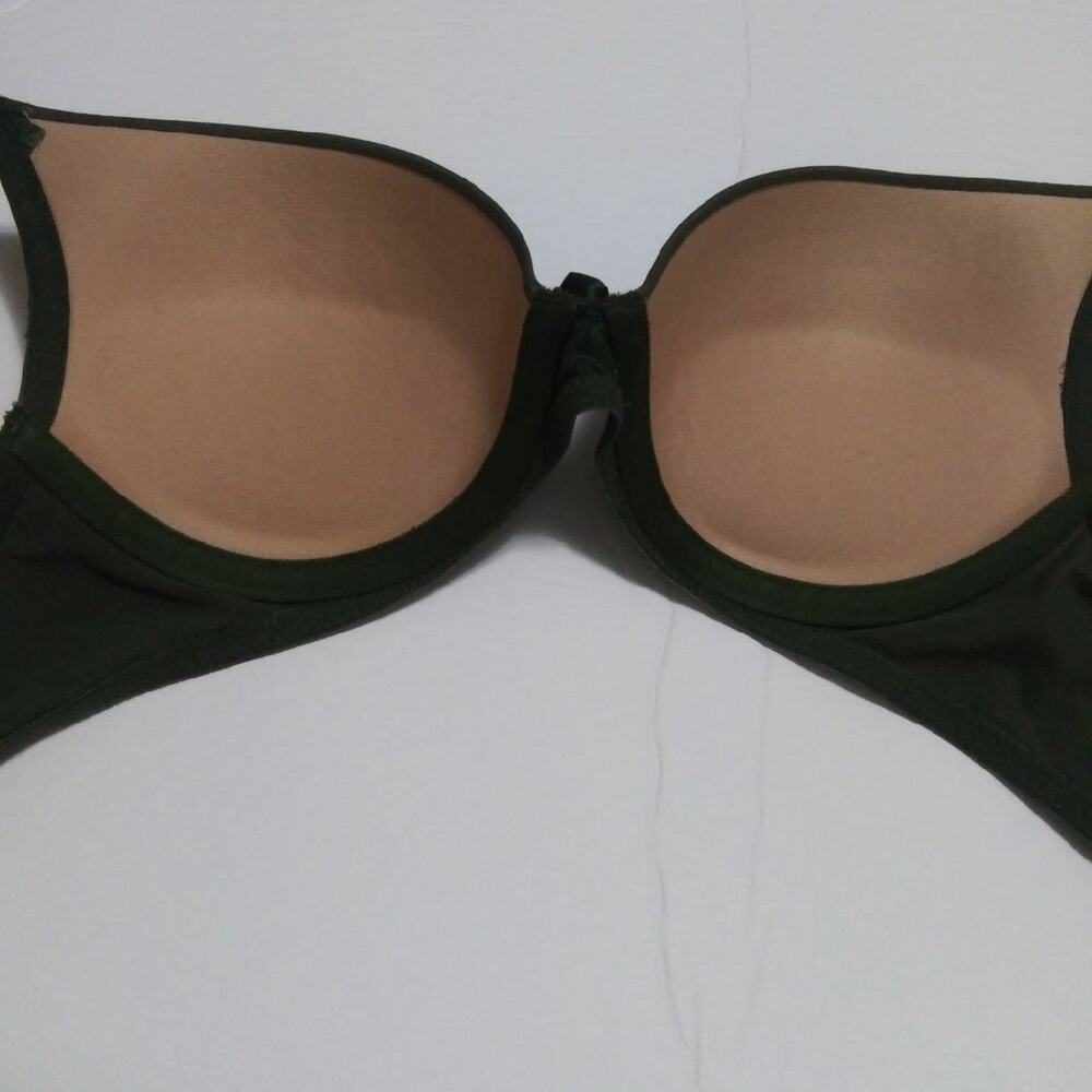 Adore Me Forest Green Nude Push Up Bra Mirianne Size 32C Underwire Padded Lace - Picture 7 of 11